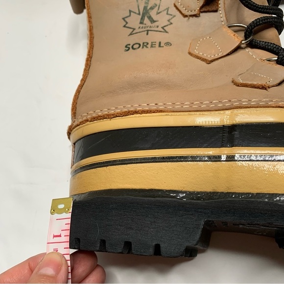 Sorel Caribou Boots Wool Lined Tan Winter Made in Canada Size 5 - Picture 6 of 11